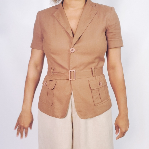 Linen Jacket Top - Picture 2 of 9